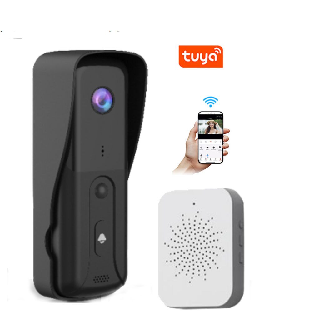 TJDA X4 1080P IP65 smart video doorbell with Tuya app and indoor chime